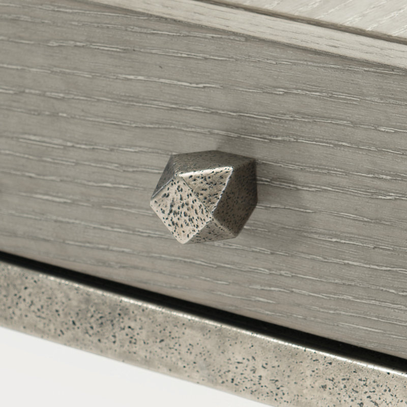 Linea End Table, Linea - Cerused Greige Finish