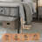 Queen Metal Platform Bed Frame with Decorative Headboard & Footboard, Steel Slats-1531866218