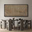 «Mid Century Shape Abstract Dot Matrix», reproduction d'art encadrée sur toile dans des tons de terre-96074454-111664882