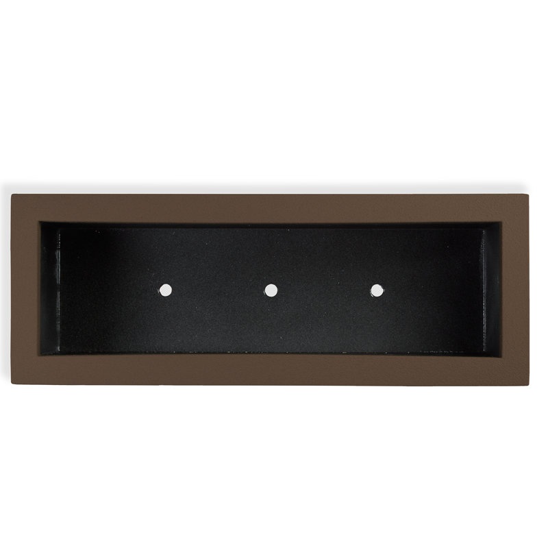 Milan Tall Polymer Box, Chocolate Brown, 12"H x 46"W x 17"D