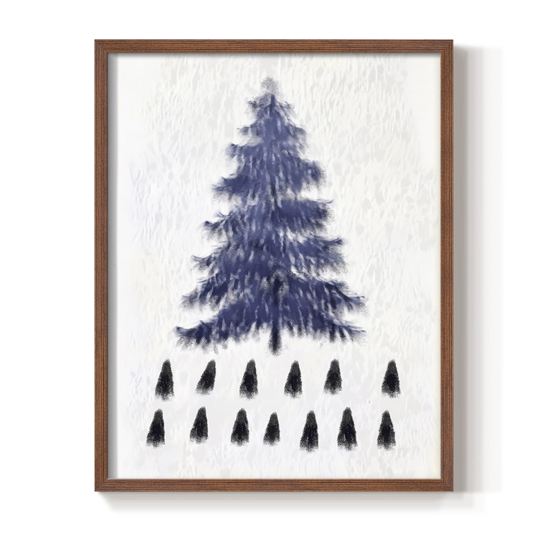 Reproduction encadrée - bois massif, H 15 po x l 12 po, Noyer