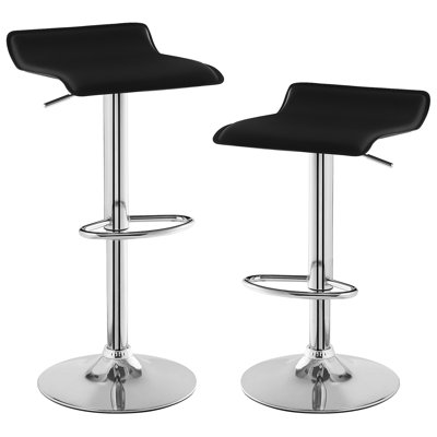 Aryelle Swivel Upholstered Adjustable Height Counter Stool with Metal Frame