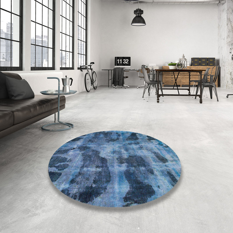 Abstract Indoor Rug, Round 4'