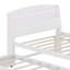 Lit plateforme en bois avec tête de lit Trundlestorage, lumières DEL et 3 tiroirs