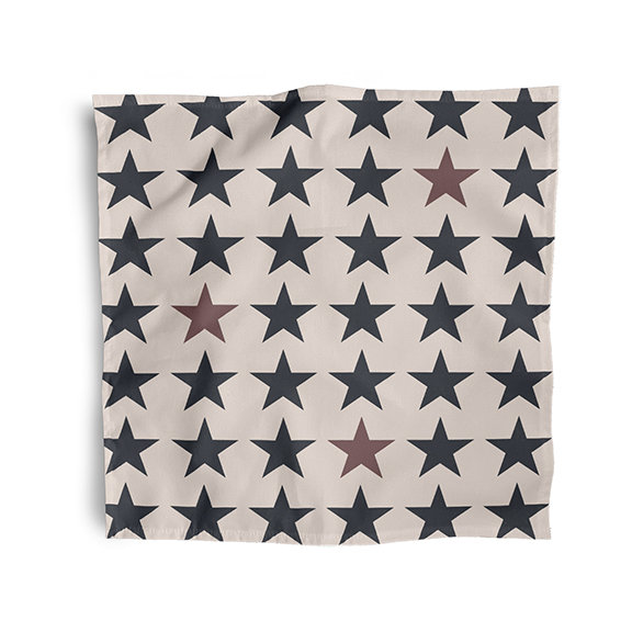 Wrand Polyester Geometric Square Napkin, Blue/Red