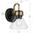 9.5" 1-Light Wall Sconce with Clear Glass-108202077