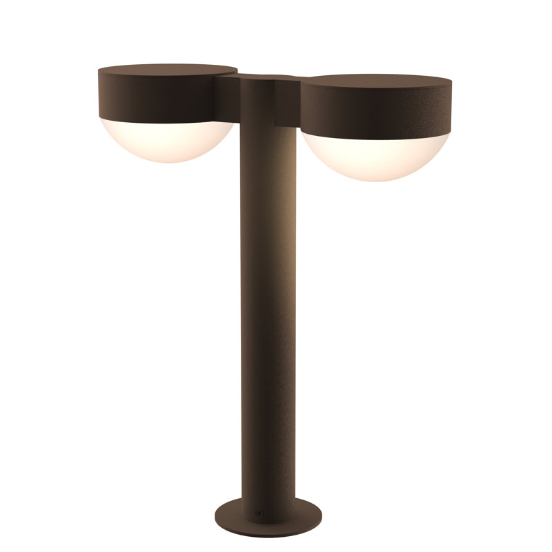 Reals LED Bollard Light, 16" H x 5" W x 13.5" D, Bronze