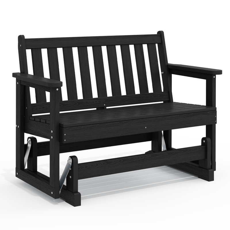 48.6" Adirondack Glider, Black