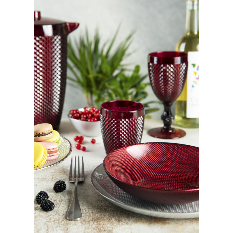 Diamond 390ml Goblet Set, Red