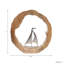 Amanie Figurine décorative sur sculpture ronde en bois pour la décoration intérieure