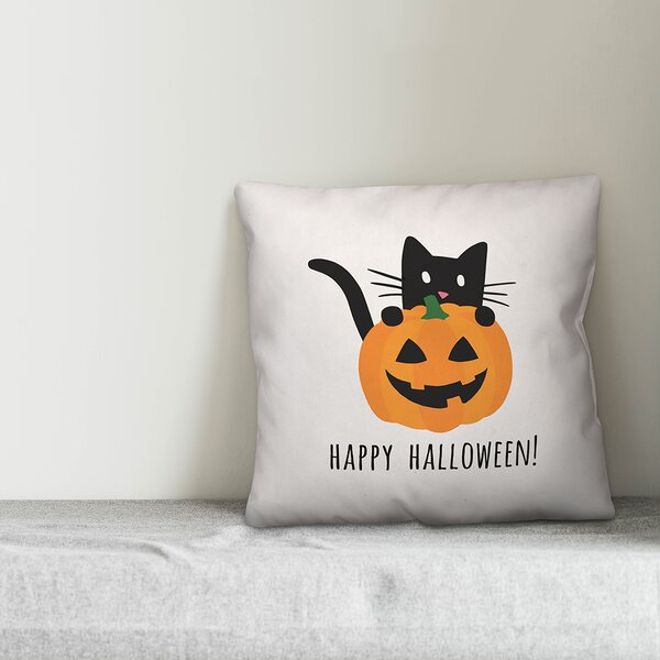 Full Moon Bat Hooked Pillow  Hooked Halloween Pillows 