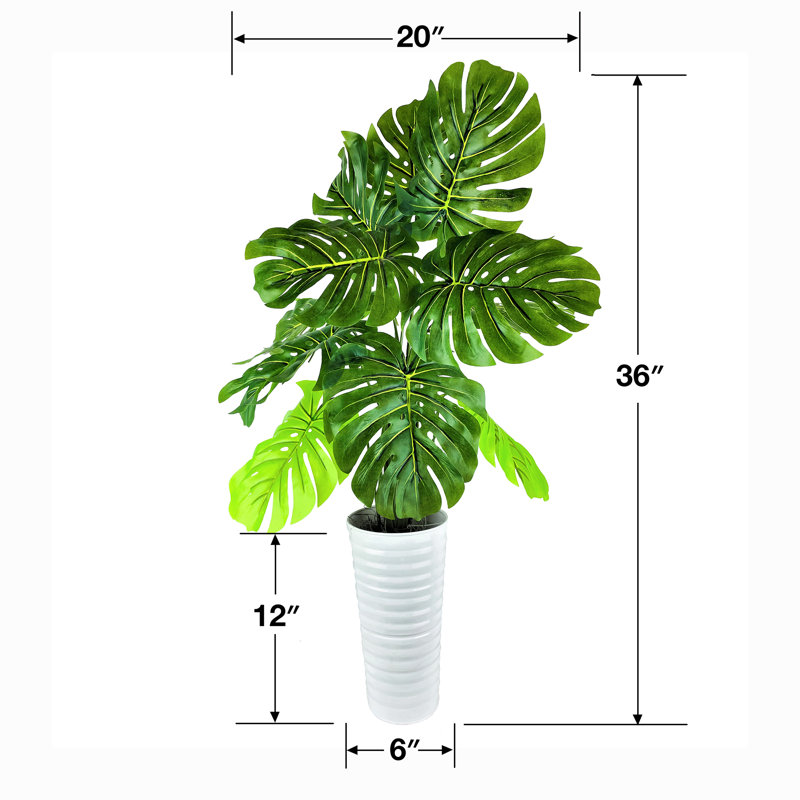36 po plante artificielle en pot Monstera