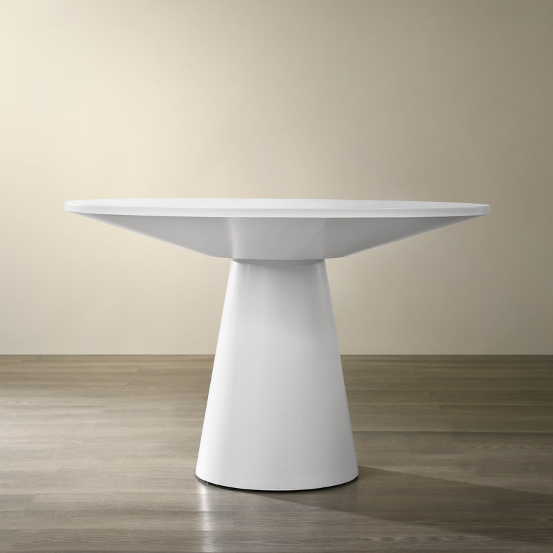Jennea Round Dining Table, 31" H x 59" W x 59" D, Black