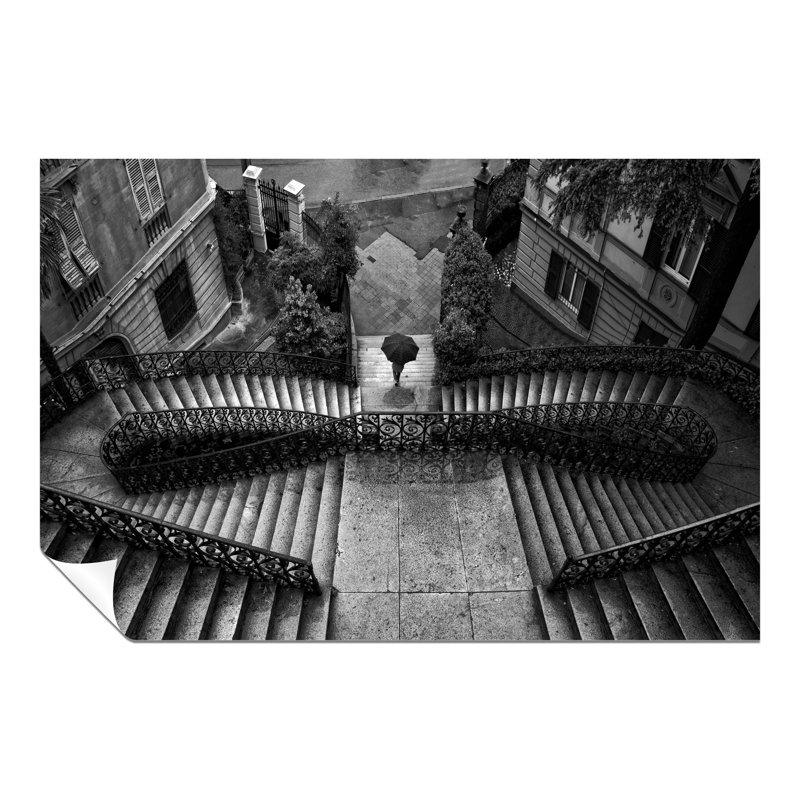 Symmetrical Architectural Stairs - No Frame Print, 31cm H x 20cm W