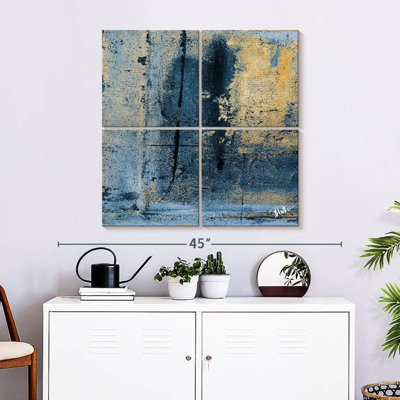Gold On Blue Square I