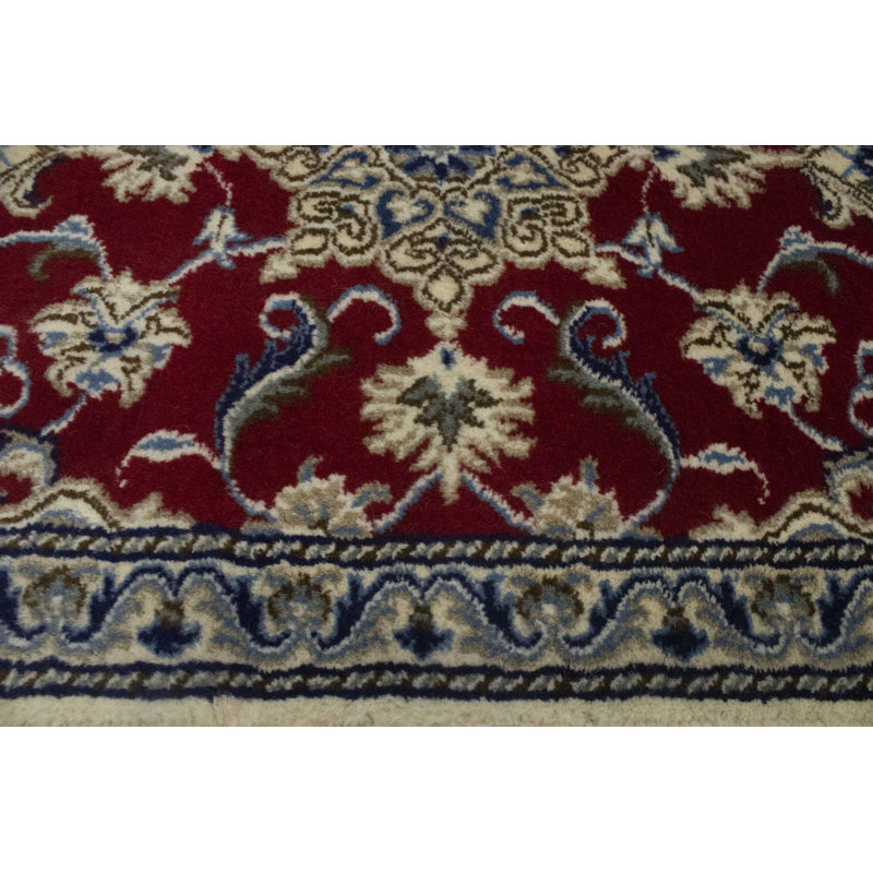 One-of-a-Kind 4'2 X 2'2 2000s Wool Area Rug in Red