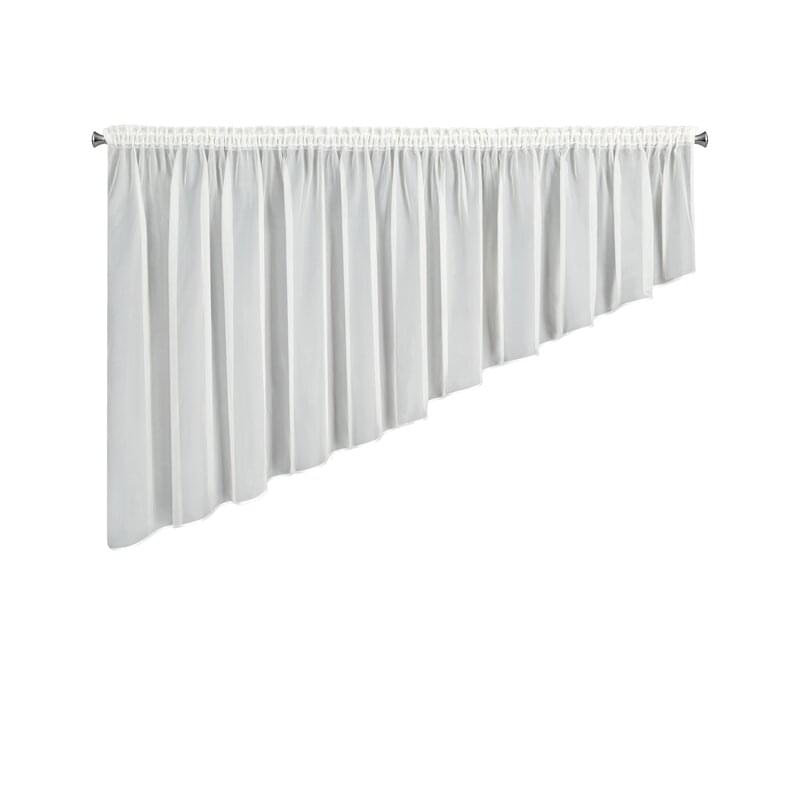 Solid Colour Scalloped Window Pelmet, Cream
