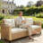 Rattan Patio Sofa With Cushions-788700649