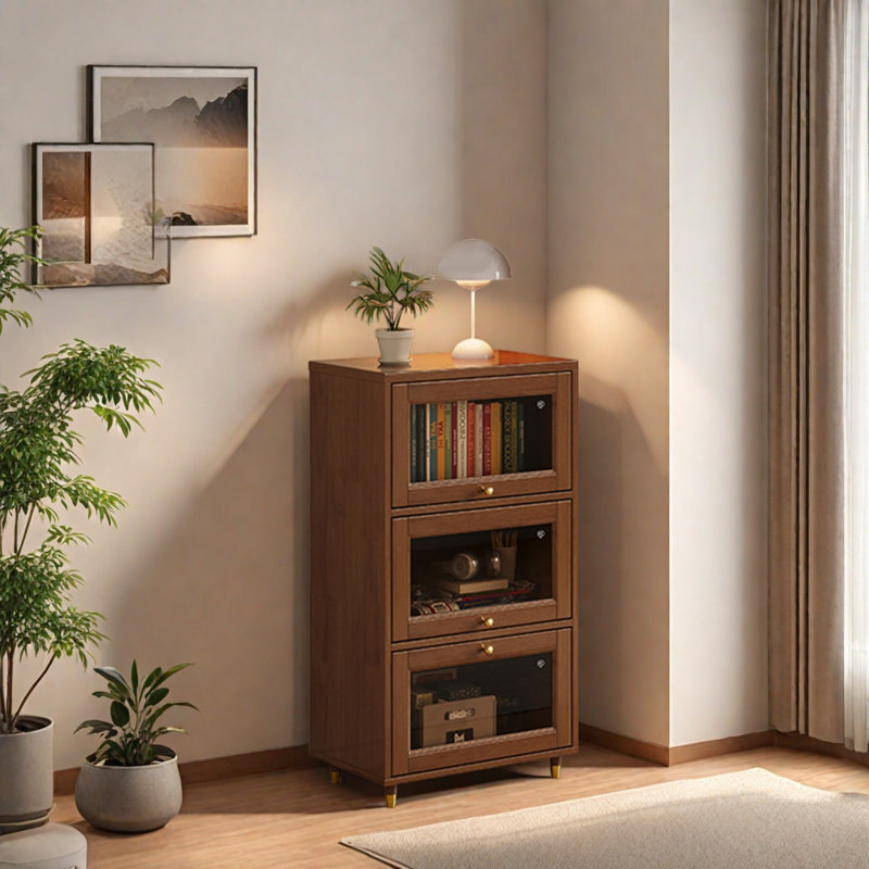 Bibliothèque de rangement pratique, (3 tablettes) H 23,6 po x l 44 po x P 15,7 po, Marron foncé