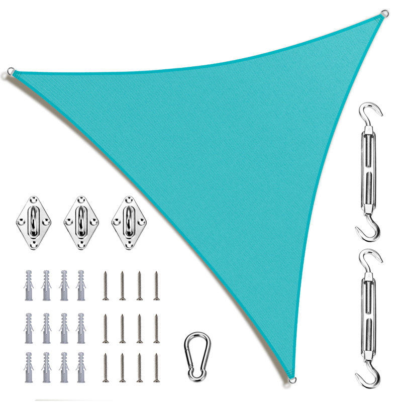 Toile d'ombrage Amgo Triangle Sun, Turquoise, 24 pi x 24 pi