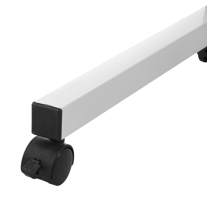 Adjustable Height and Modular Iron Writing Desk, White