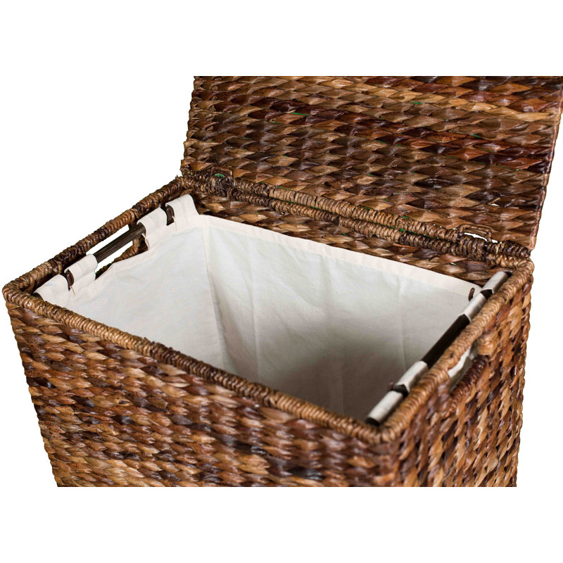 Abaca Laundry Hamper with Handles, Medium (25" x 19" x 13.5")