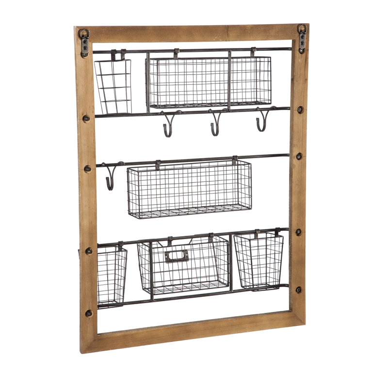 Manufactured Wood Wall Organizer