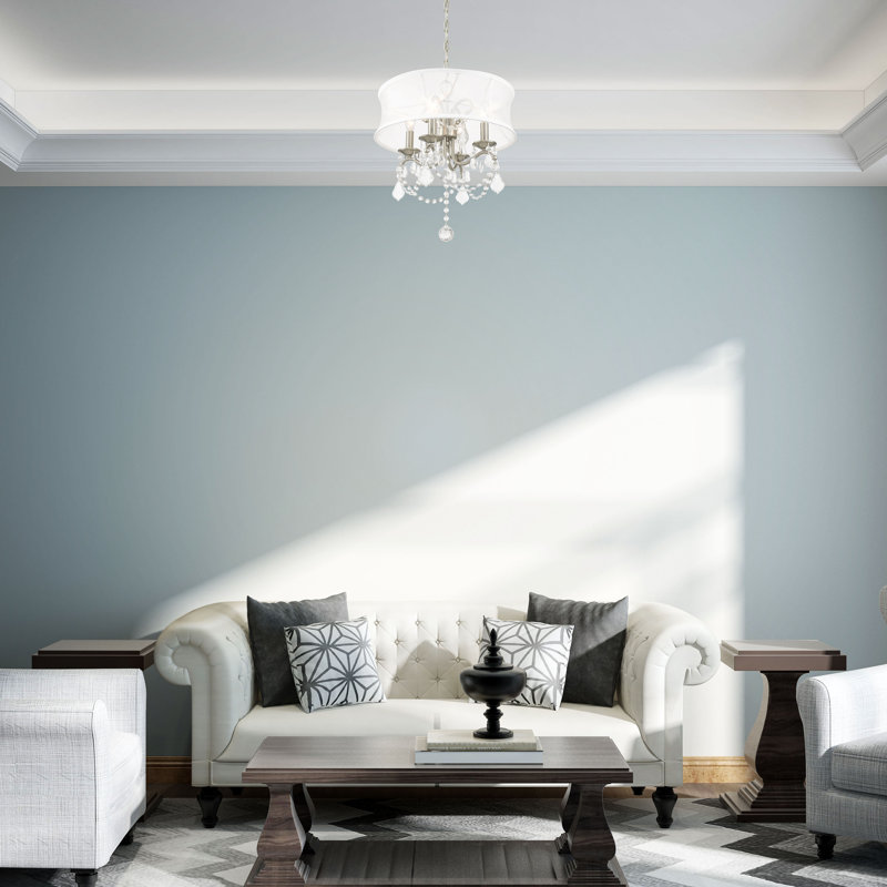 Lustre 4 lumières en nickel brossé
