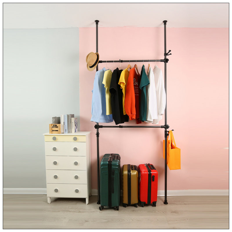 Portant ajustable Raechel, Noir