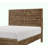 Queen Bed Modern Line Pattern Rusticated Style