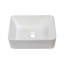 Lavabo de salle de bain rectangulaire en céramique blanche 16 "X12"-124471312