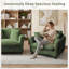 Fauteuil d'appoint surdimensionné à assise profonde avec coussins pour salon (ensemble de 2)-132130915