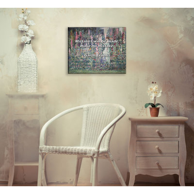 Artsy Quote "Mistakes will be made, make no mistake." By Garth Crooks Gallery Wrapped Canvas