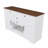 54" Farmhouse Buffet Sideboard with Storage Cabinet & Adjustable Shelf – Wood Top Dining Table with Drawer, Kitchen Storage Cabinet for Dining Room, Living Room