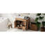 Meuble-lavabo 36 po en bois, structure solide, 2 portes à fermeture douce, 3 tiroirs, lavabo en céramique, tablette réglable pour les petites salles de bain avec portes et espaces en bois