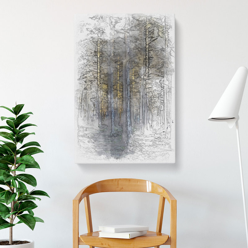 Sunlight Forest Vol.3 Sketch - Wrapped Canvas Print, 50cm H x 35cm W x 3cm D