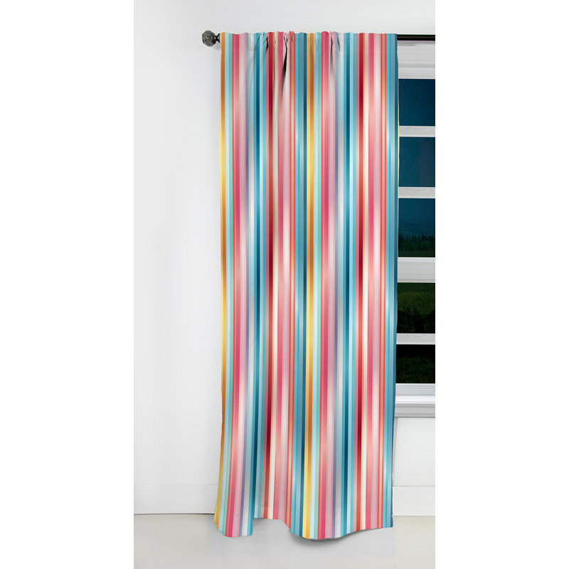 Motif rayé arc-en-ciel à rayures Candyland - 1 panneaux, L 52 po x L 84 po
