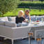 Dasara Outdoor Fabric U Shape Corner Dining Set - with Rising Table-2077777614-2077777615