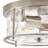 Alixandra 2-Light Flush Mount Hammered Glass Ceiling Light with Metal Frame-466322102