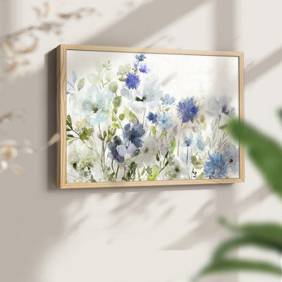 Wildflowers in Blue -Framed Print - Restickable