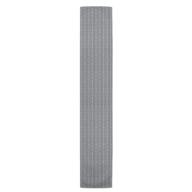 Chemin de table en losanges pointillé Nalston, 72 po x 16 po, Gris, Pied-de-poule