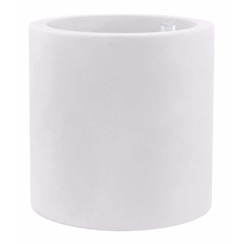 Cilindro Resin Pot Planter, 19.75" H x 19.75" W x 19.75" D, White
