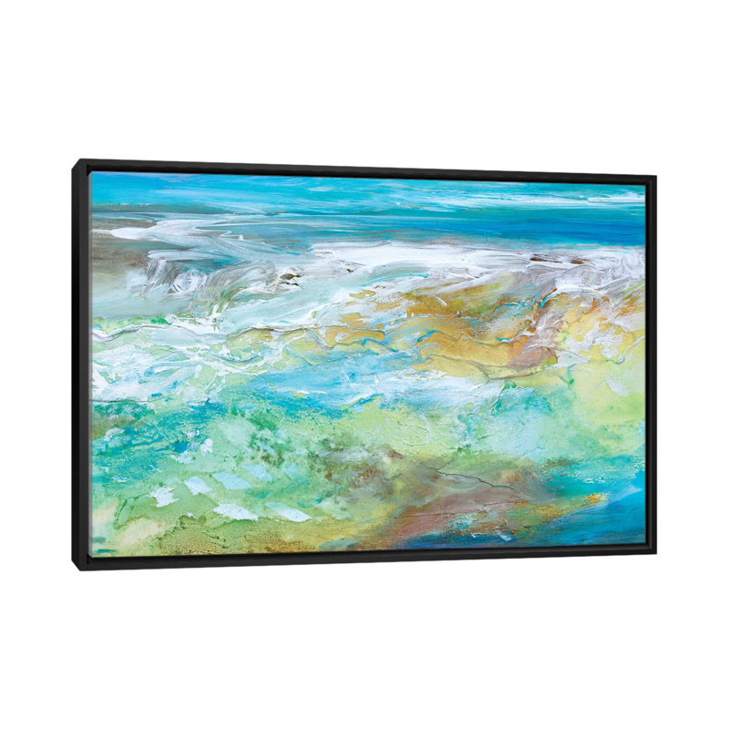 « maré pool », reproduction de peinture à l’acrylique sur toile tendue, H 18 po x l 26 po x P 1,5 po, Toile avec cadre noir