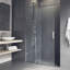 Porte de douche coulissante sans cadre avec verre transparent 3/8 po l 58-60 po x H 73 po Ryland-14229166