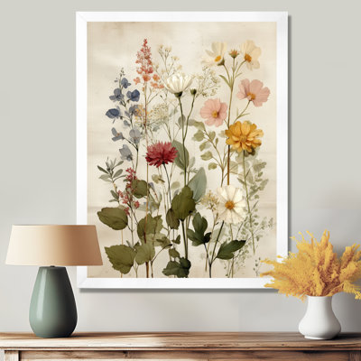 Art rétro sur toile, fleurs sauvages