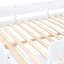 Lit mezzanine blanc avec bureau et tablette. Économisez de l'espace dans la chambre à coucher. Fabriqué en pin massif. . Garde-corps. Parfait pour les petites chambres. 78 po x 57,6 po, 70,9 po. Sans rangement en bois pour matelas.-1984539217