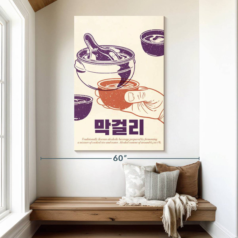 Yarlin Korean Makkoli, 51" H x 34" W