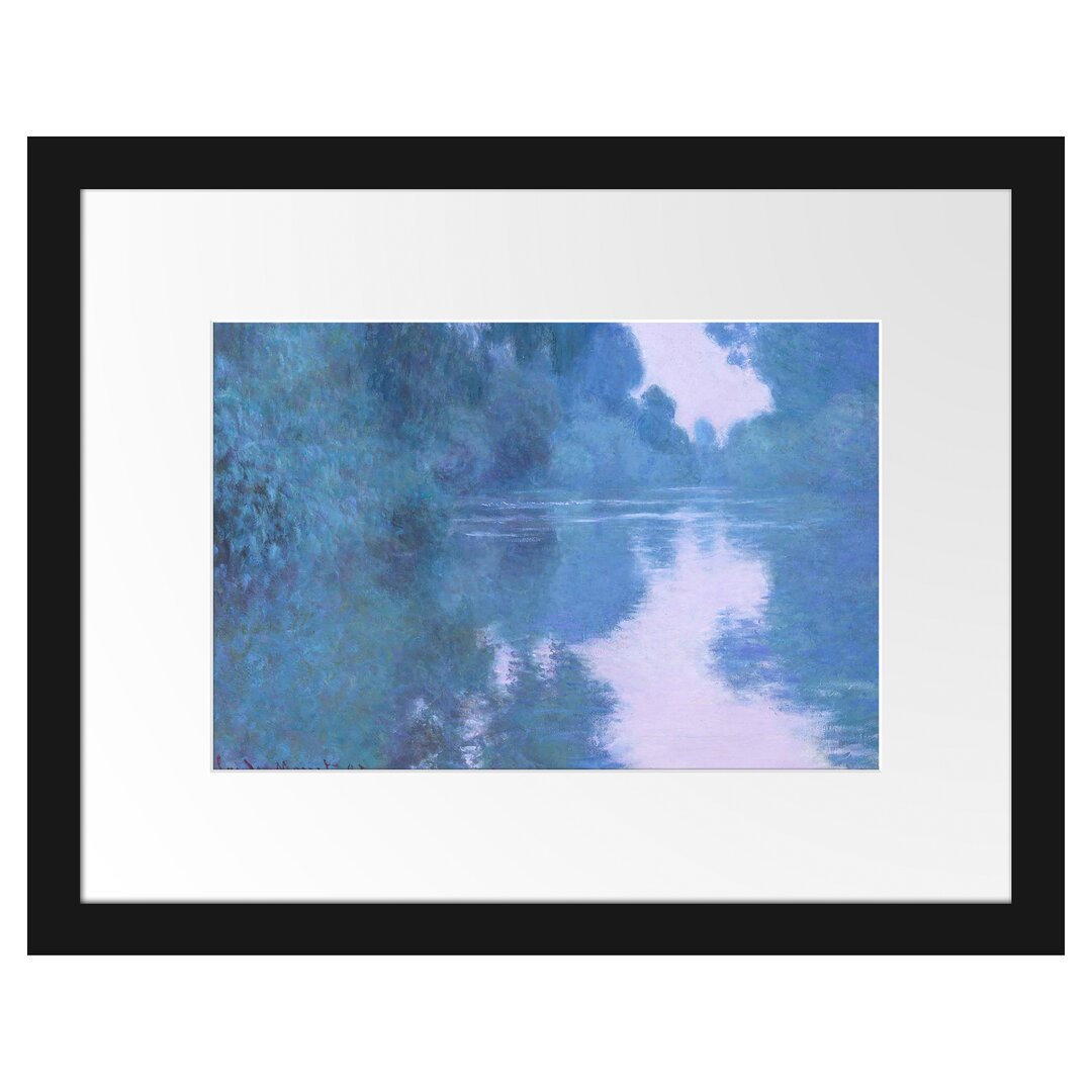 Gerahmter Kunstdruck Morning on the Seine Near Giverny von Claude Monet