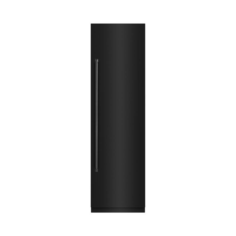 ZLINE 24 in. 12.5 cu. ft. Column Refrigerator with Graphite Gray Interior, Black Stainless Steel