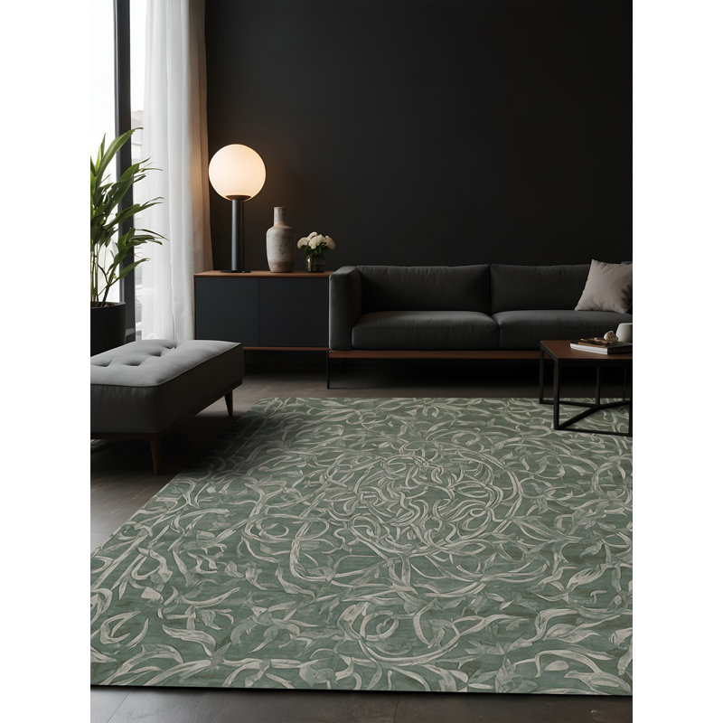 Tapis vert soyeux et moelleux, Carré 6 pi
